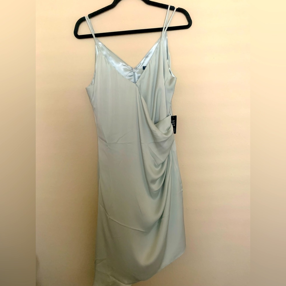 Express asymmetrical satin dress